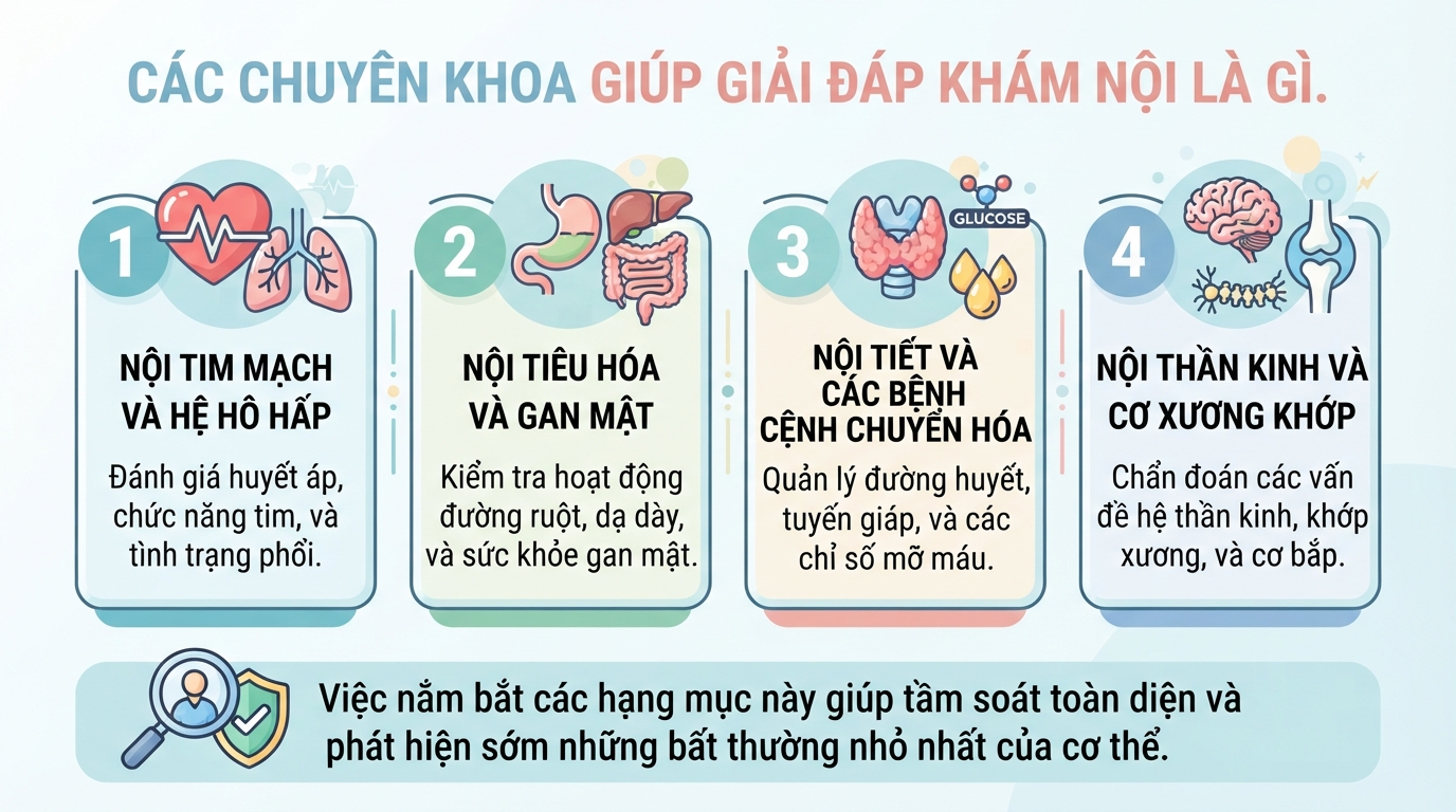 Khám nội là gì? Quy trình và danh mục khám nội khoa cần biết