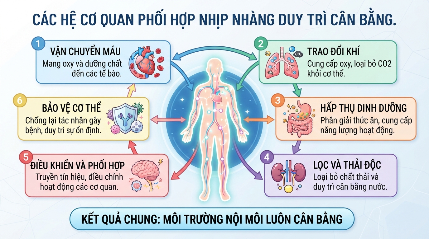 Cơ quan trong cơ thể người: Cấu tạo, chức năng và cách bảo vệ