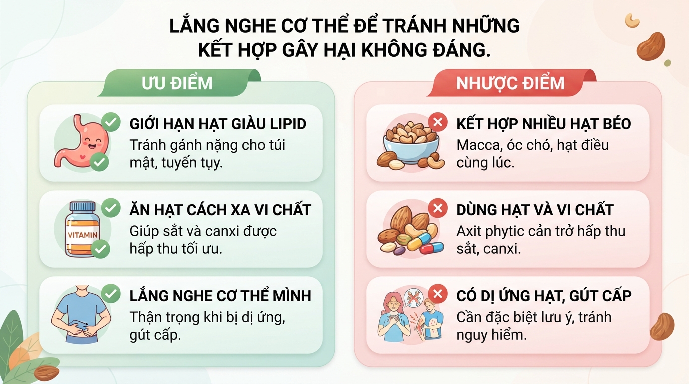 Các loại hạt dinh dưỡng: Lợi ích sức khỏe và cách sử dụng đúng cách