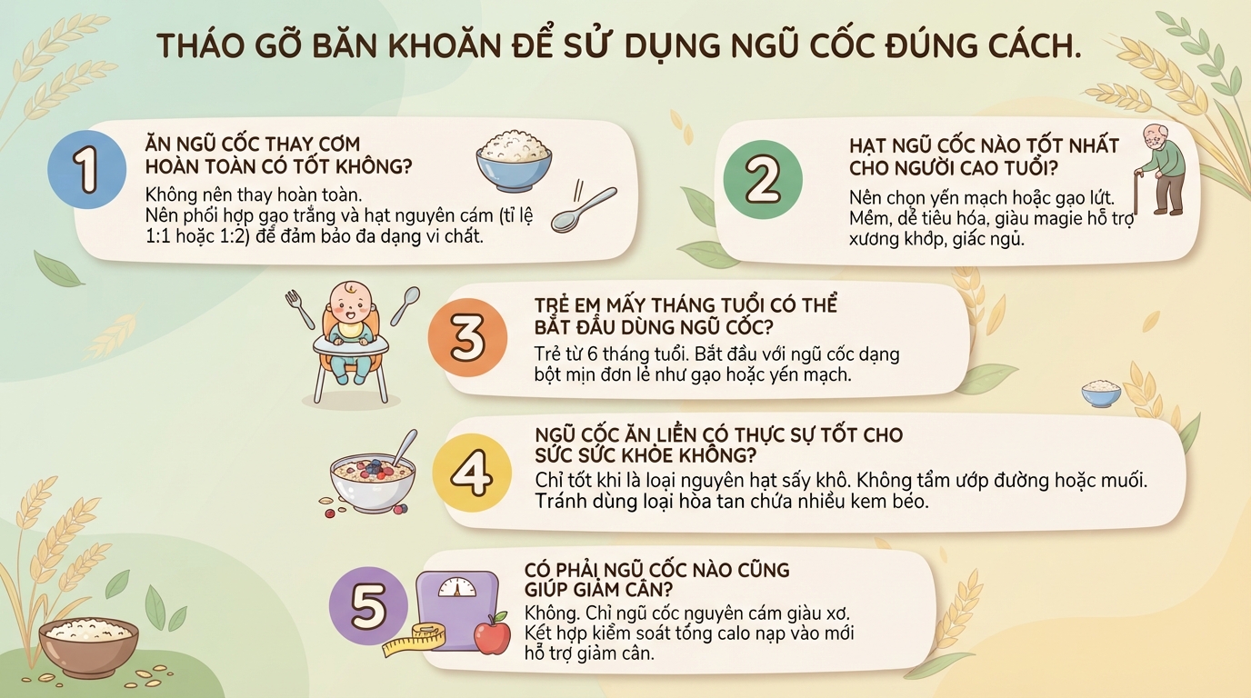 Các loại hạt ngũ cốc dinh dưỡng: 5 nhóm hạt tốt cho sức khỏe