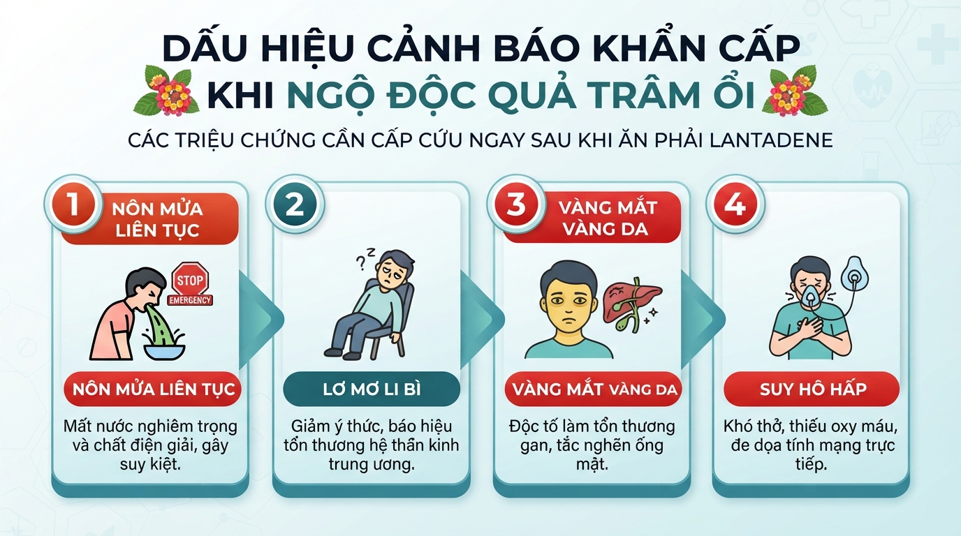 Các triệu chứng ngộ độc quả trâm ổi nguy hiểm cần cấp cứu khẩn cấp.