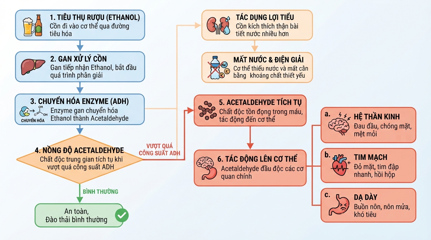 Cần biết giải rượu bằng gì chuẩn xác dựa trên cơ chế đào thải độc tố gan.