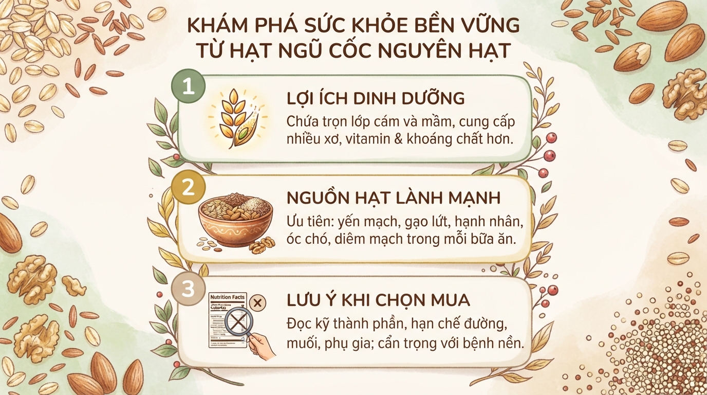 Các loại hạt ngũ cốc dinh dưỡng: 5 nhóm hạt tốt cho sức khỏe