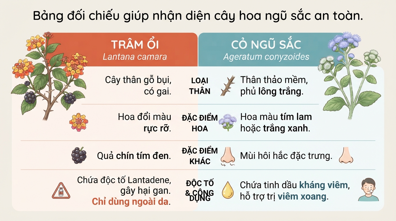 Cây hoa ngũ sắc có độc không? Công dụng và cách dùng hỗ trợ viêm xoang