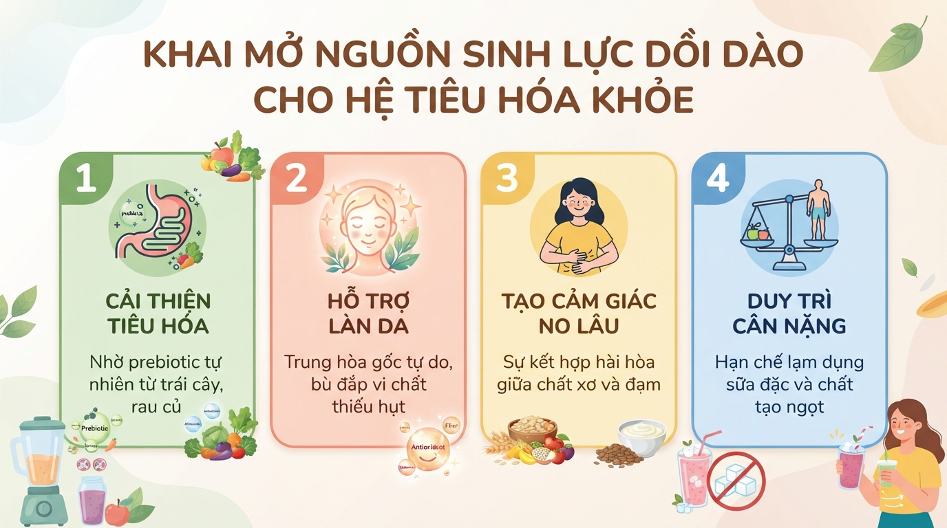 Sinh tố là gì? Uống đúng cách để khỏe mạnh và kiểm soát cân nặng hiệu quả