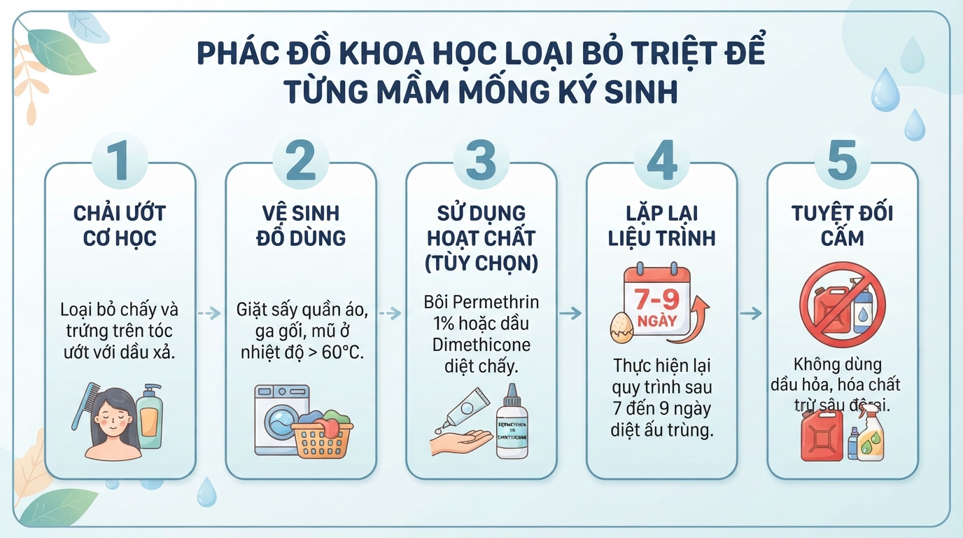 Chấy da đầu: Dấu hiệu, cách xử lý và phòng ngừa hiệu quả