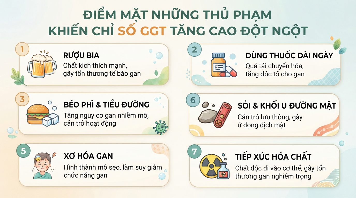 Chỉ số GGT bao nhiêu là nguy hiểm? Ý nghĩa và khi nào cần đi khám