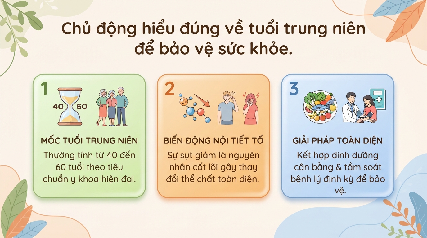 Tuổi trung niên là bao nhiêu? Dấu hiệu và cách chăm sóc sức khỏe