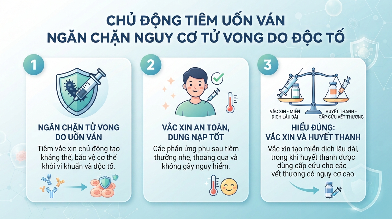 Tiêm uốn ván: Lịch tiêm, tác dụng phụ và những lưu ý cần biết