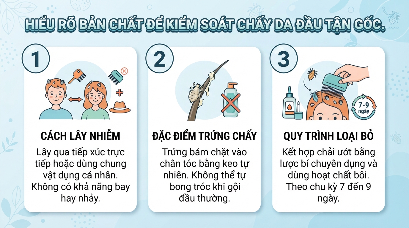 Chấy da đầu: Dấu hiệu, cách xử lý và phòng ngừa hiệu quả