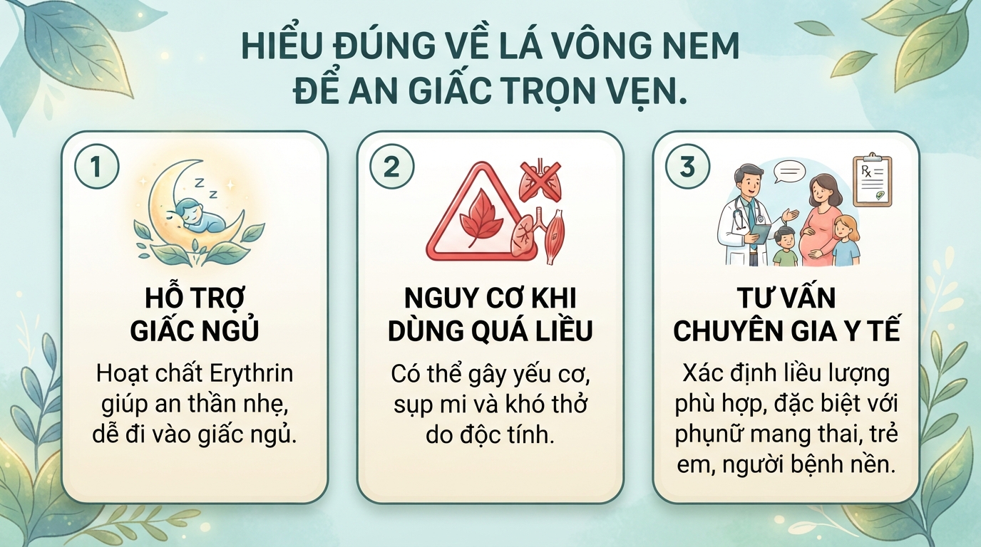 Lá vông nem: Công dụng hỗ trợ an thần, mất ngủ và lưu ý khi dùng