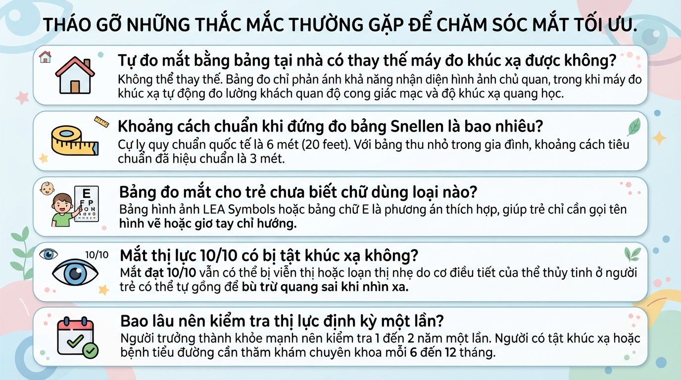 Đánh giá thị lực tại nhà: Hướng dẫn sử dụng bảng đo mắt chuẩn y khoa
