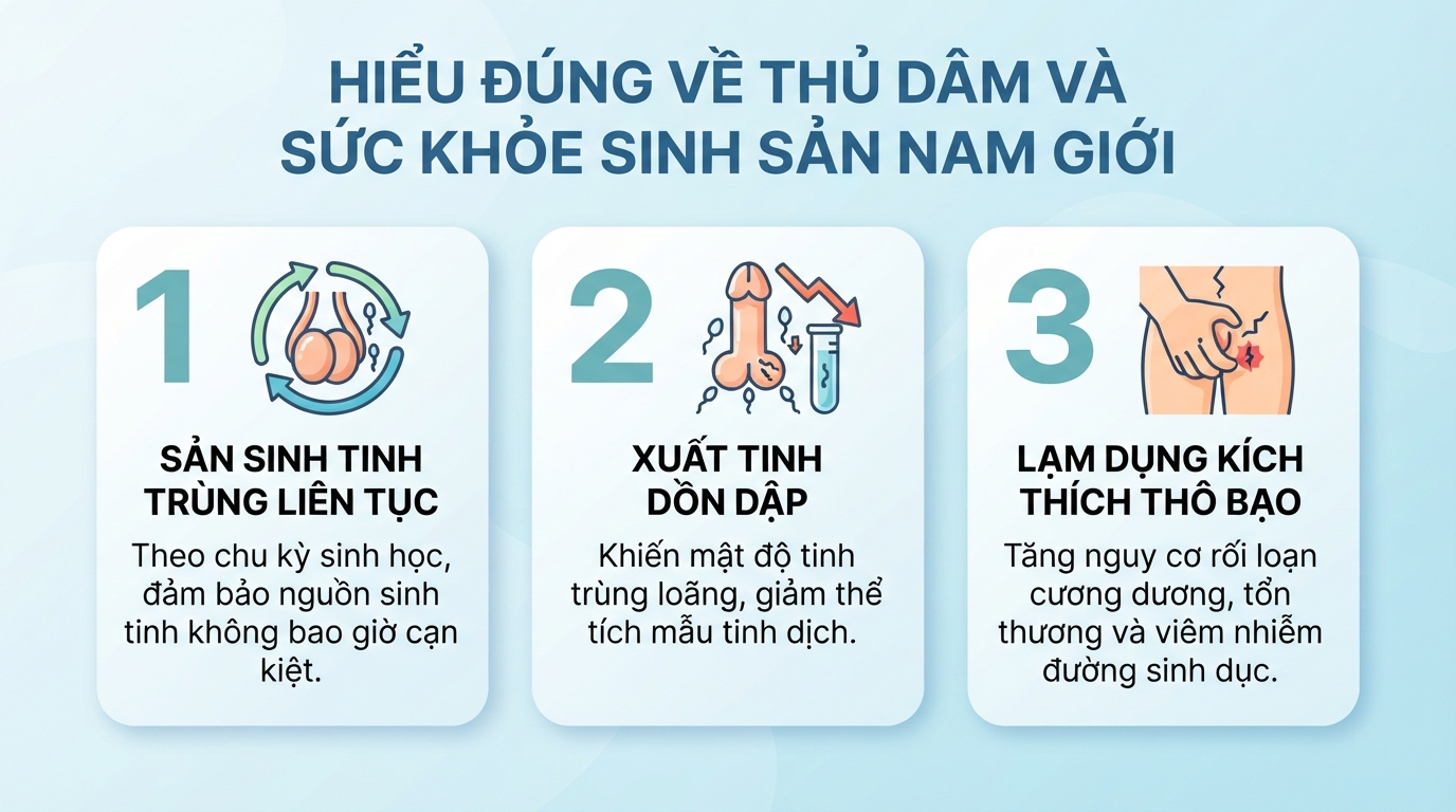 Thủ dâm nhiều có vô sinh không? Giải đáp từ góc độ y khoa