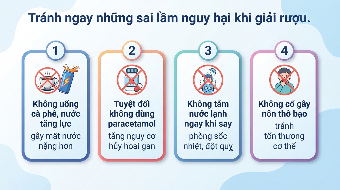 Giải rượu bằng gì? Cách giảm say rượu bia an toàn, hiệu quả