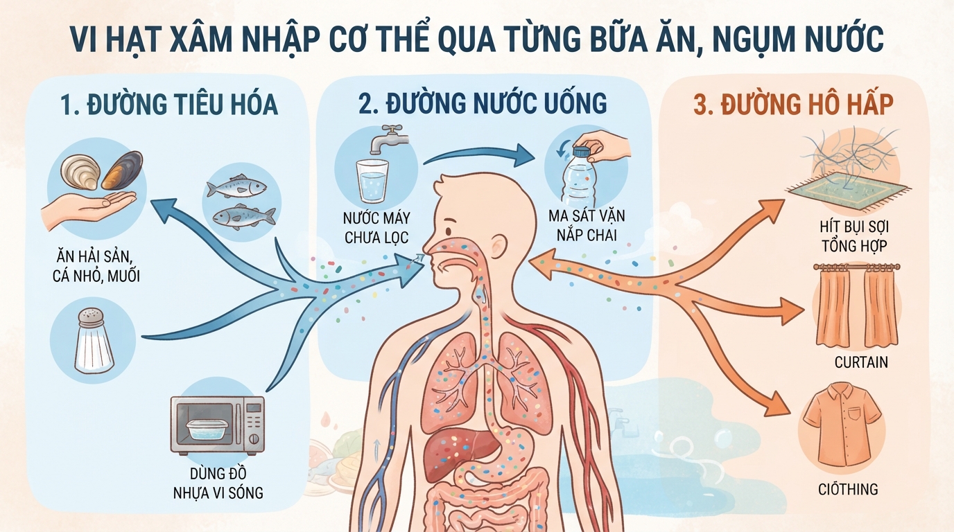 Tác hại của vi nhựa đối với sức khỏe và cách phòng ngừa