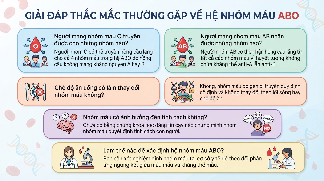 Hệ nhóm máu ABO là gì? Đặc điểm 4 nhóm máu và nguyên tắc truyền máu