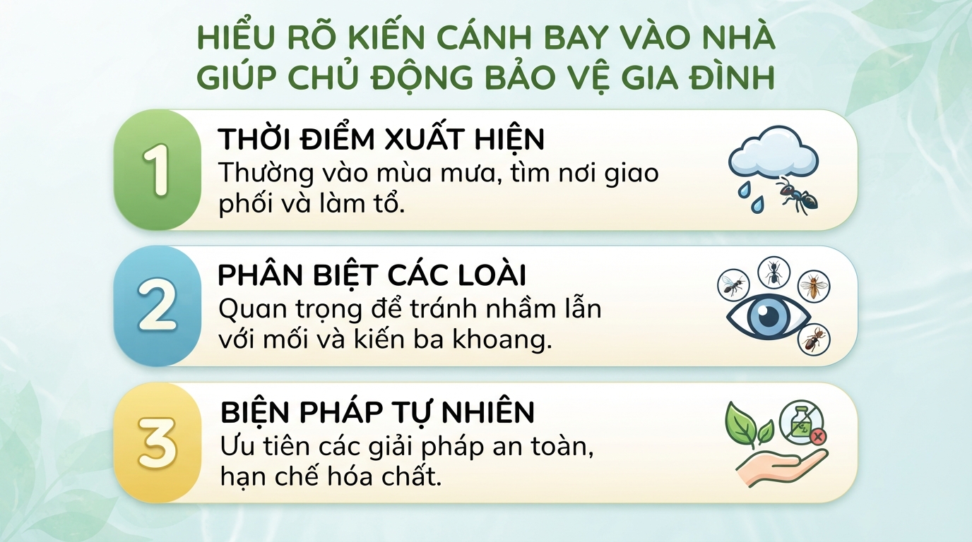 Kiến cánh bay vào nhà: Nguyên nhân, cách xử lý và sơ cứu dị ứng