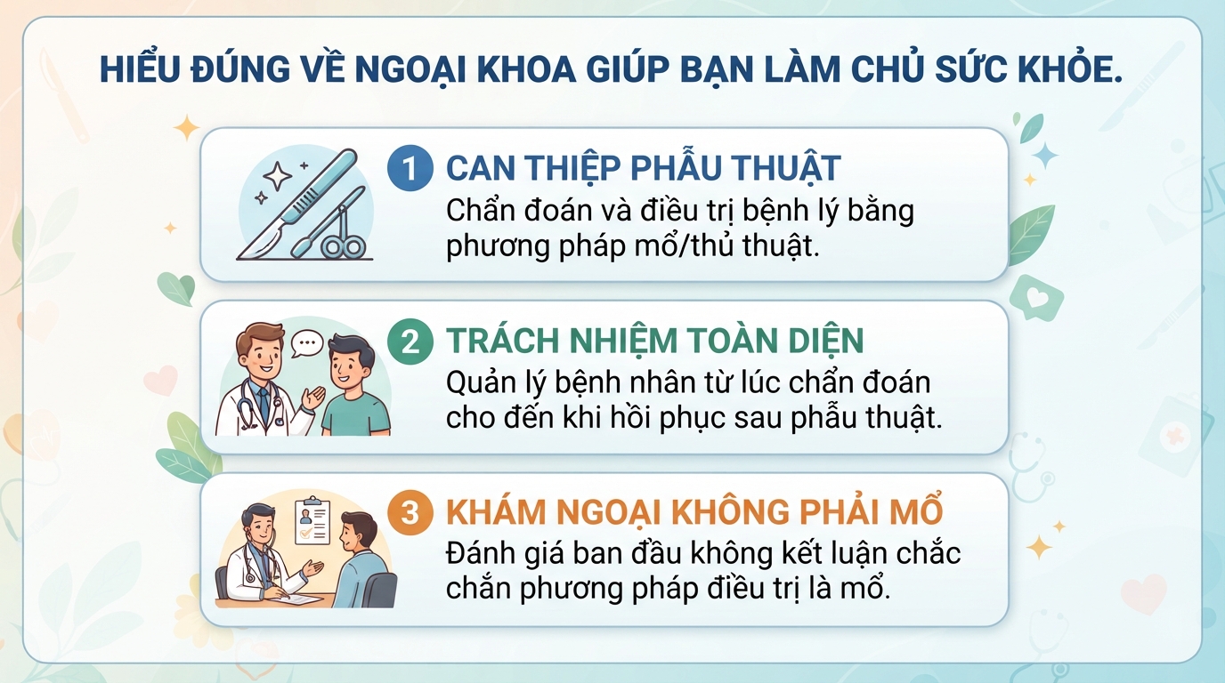Ngoại khoa là gì? Vai trò, phân loại và khi nào cần thăm khám