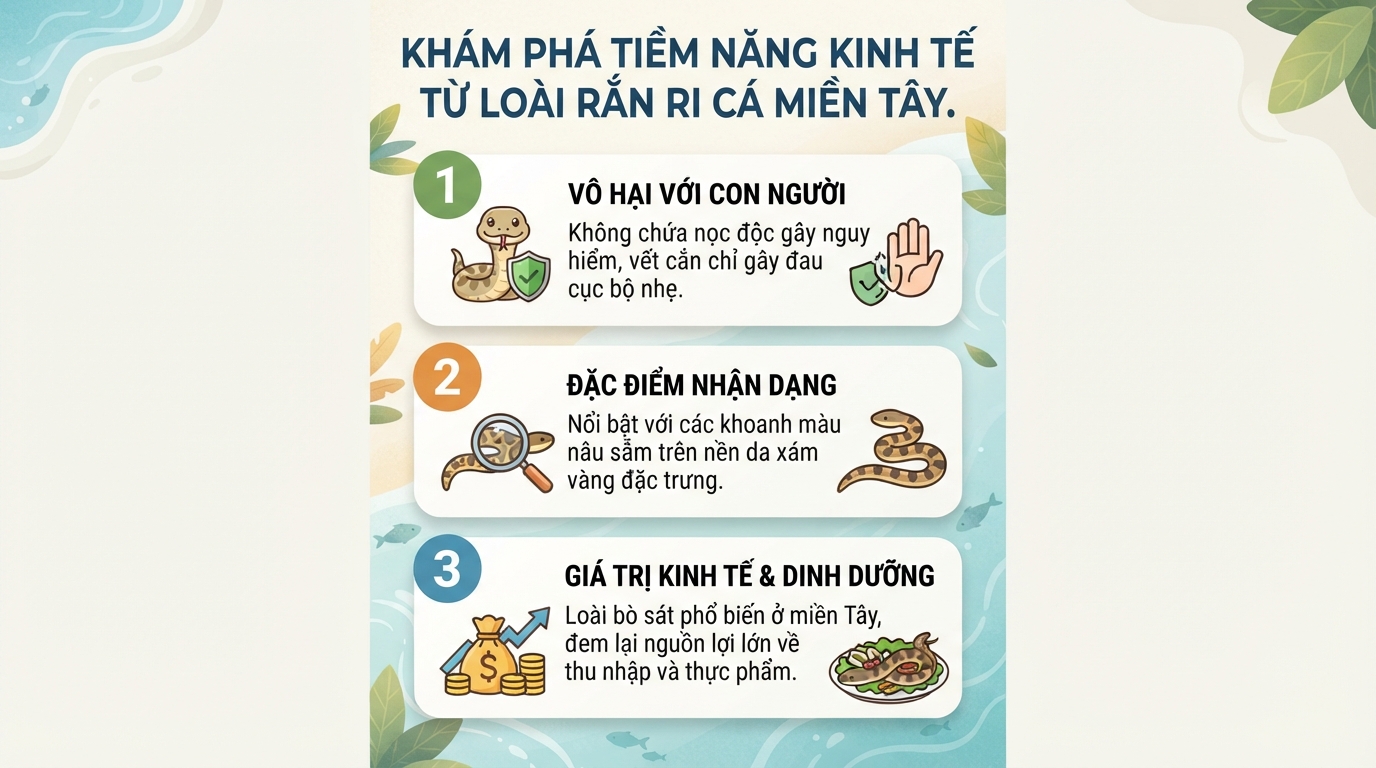 Rắn ri cá có độc không? Đặc điểm nhận dạng và cách xử lý khi gặp