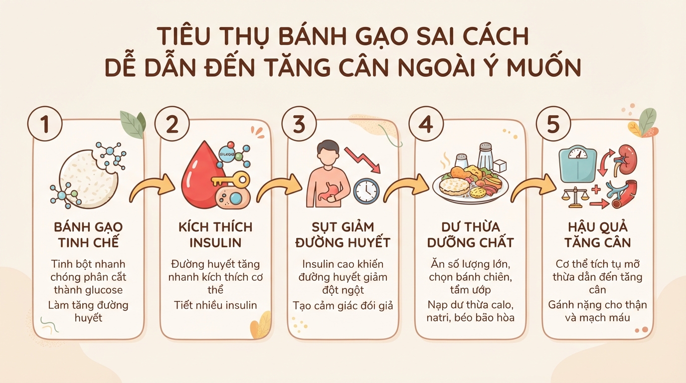 Bánh gạo: Cách chọn loại lành mạnh và ăn không tăng cân