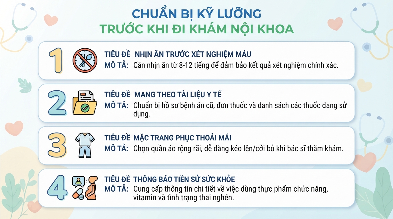 Khám nội là gì? Quy trình và danh mục khám nội khoa cần biết