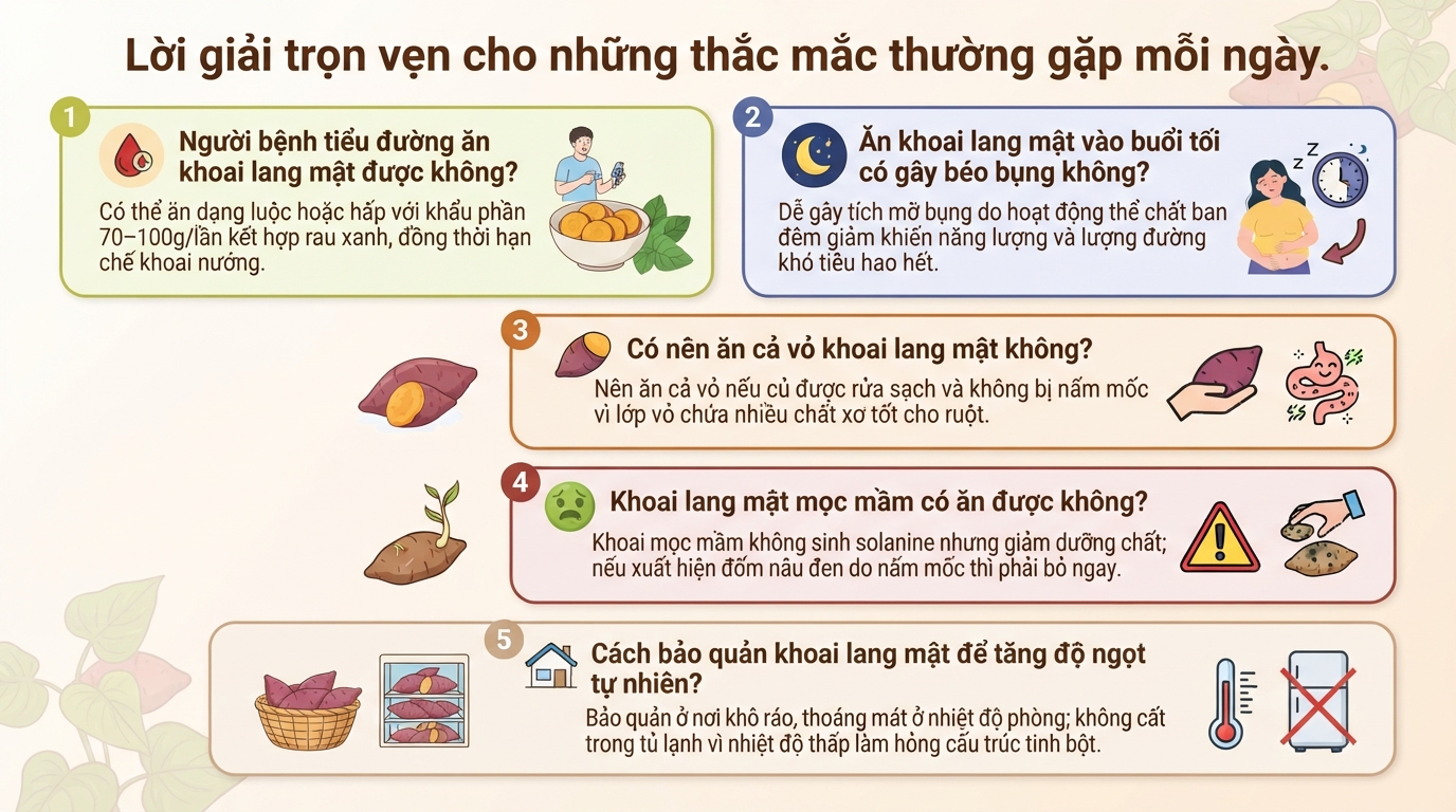 Khoai lang mật: hàm lượng calo, tác dụng sức khỏe và cách ăn đúng