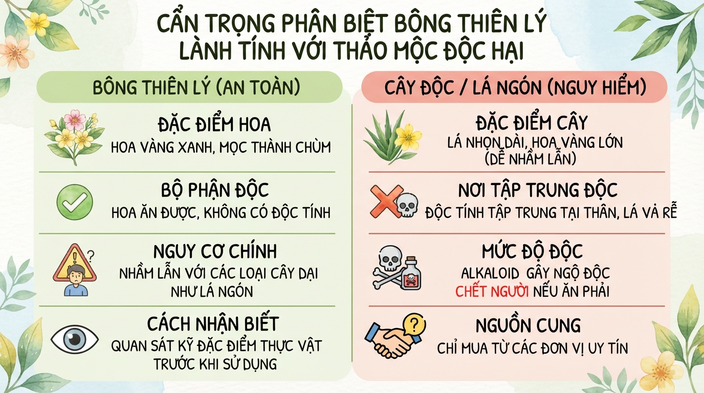 Bông thiên lý: Lợi ích sức khỏe, cách dùng và thực hư về chất độc gây hại