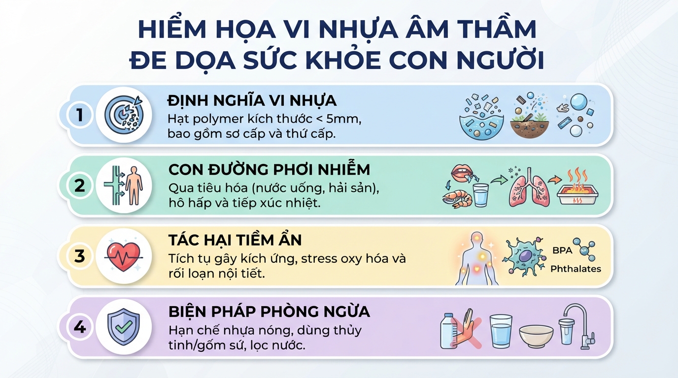 Tác hại của vi nhựa đối với sức khỏe và cách phòng ngừa