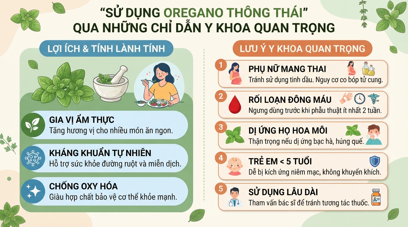Lá oregano là gì? Tác dụng và cách dùng an toàn cho sức khỏe