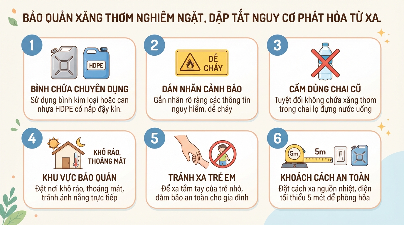 Xăng thơm có độc không? Cách sử dụng an toàn và sơ cứu khi phơi nhiễm