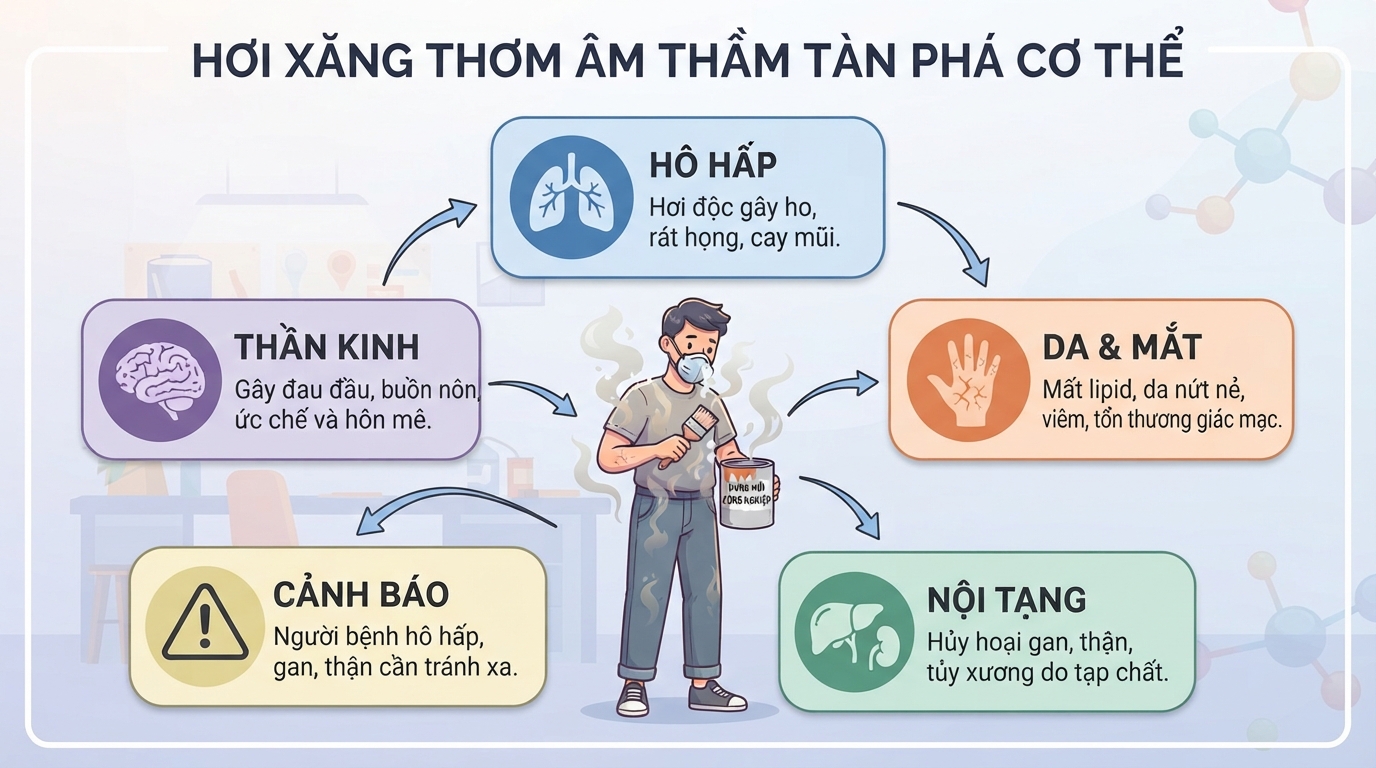 Xăng thơm có độc không? Cách sử dụng an toàn và sơ cứu khi phơi nhiễm