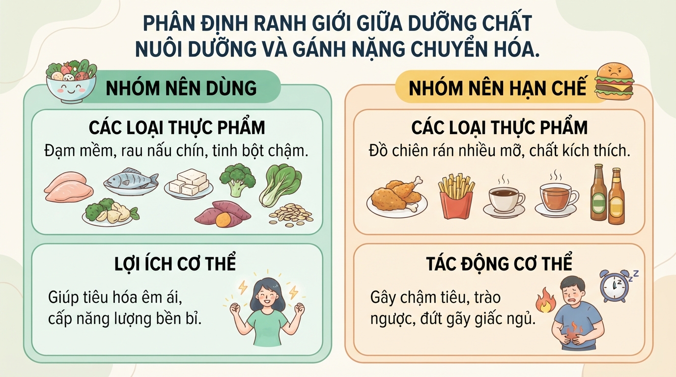 Buổi tối ăn gì để tiêu hóa tốt, ngủ sâu giấc và ngừa tăng cân hiệu quả?