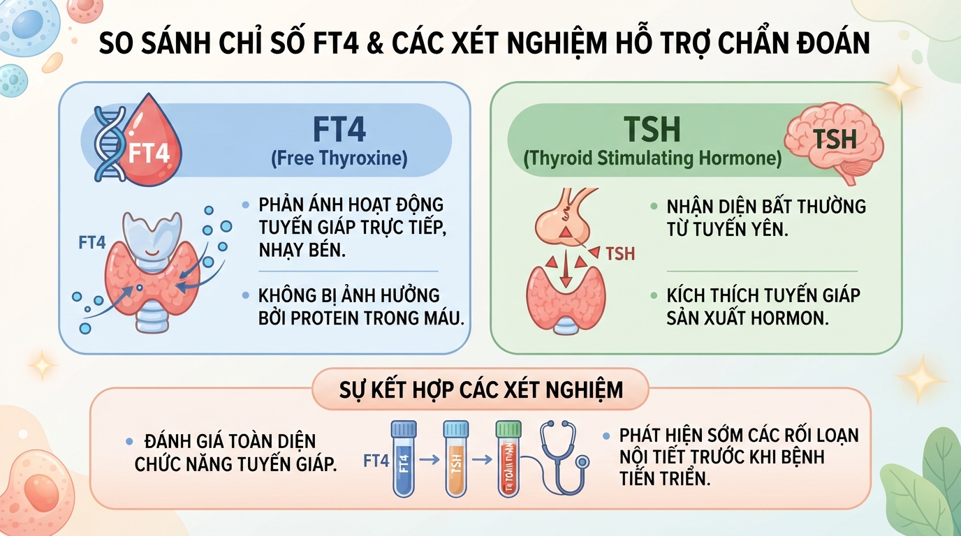 Xét nghiệm FT4 là gì? Ý nghĩa chỉ số FT4 trong máu