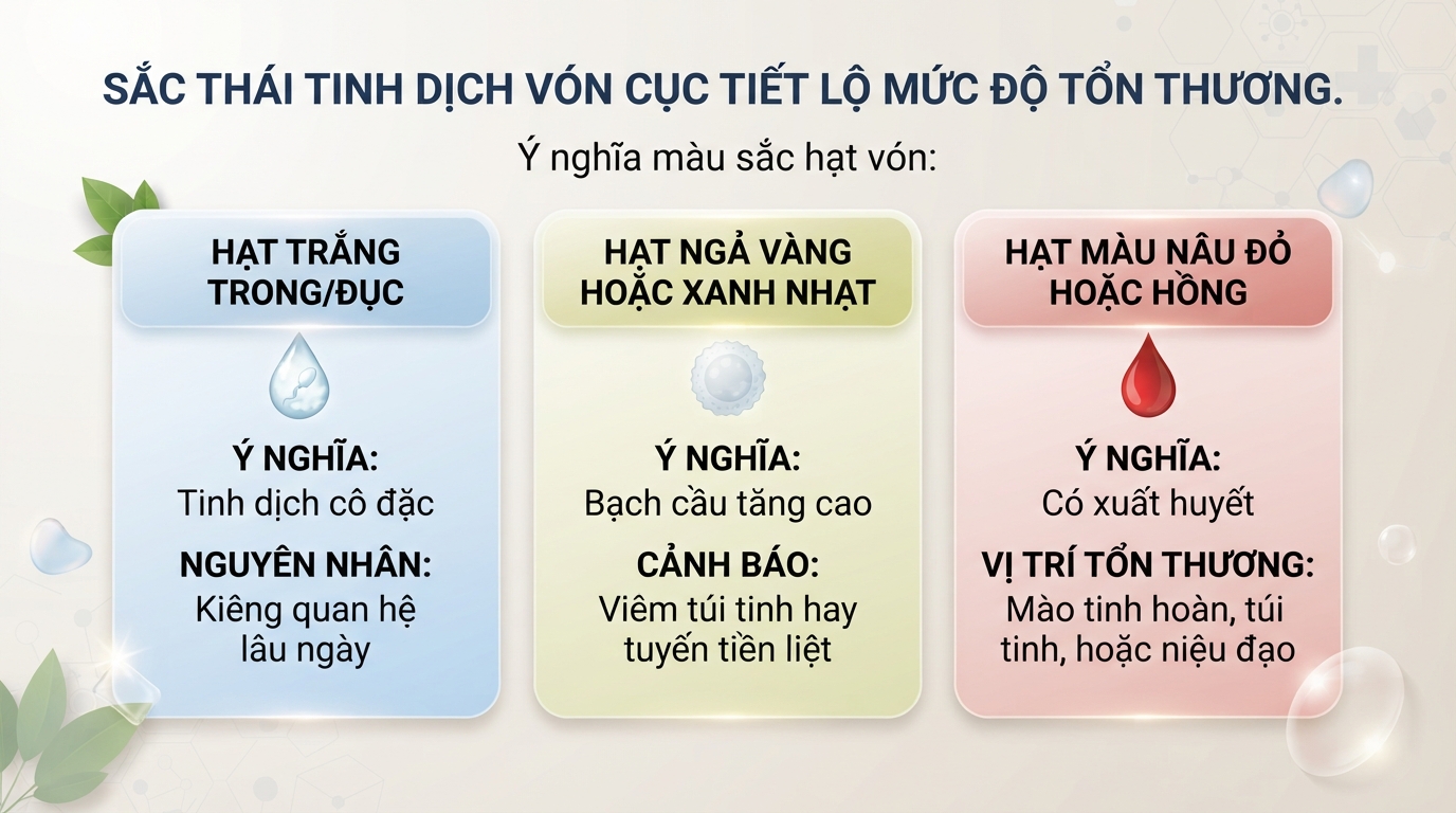 Tinh dịch vón cục như thạch là gì? Dấu hiệu và khi nào cần đi khám