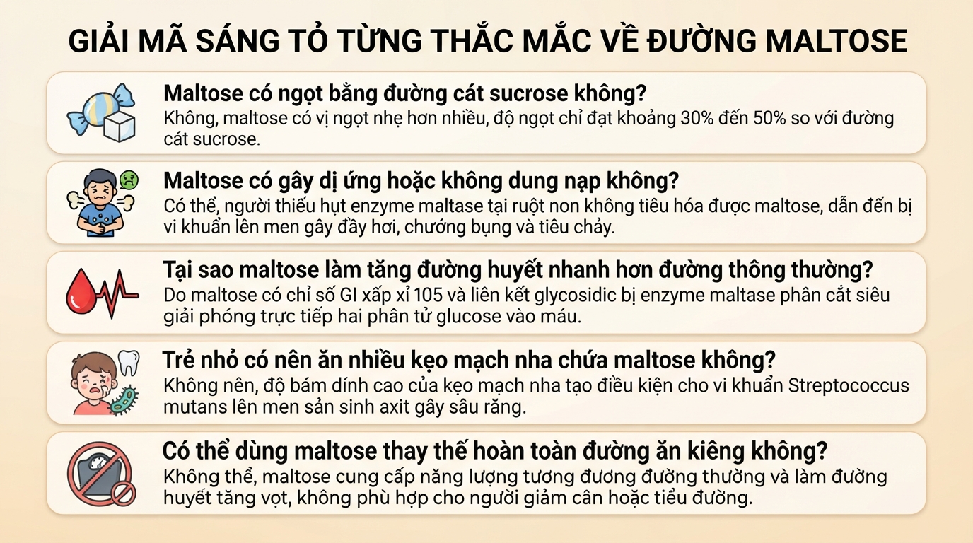 Maltose là gì? Cấu tạo, vai trò và lưu ý đường huyết