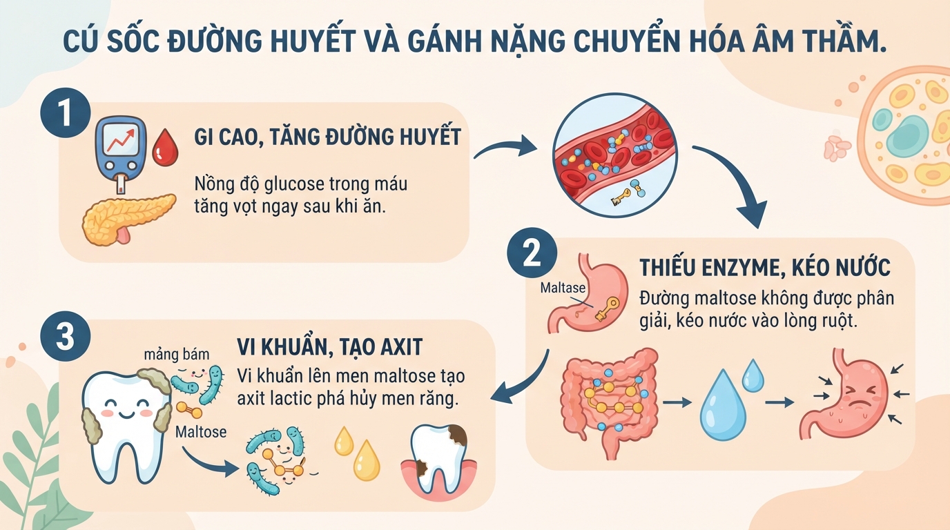 Maltose là gì? Cấu tạo, vai trò và lưu ý đường huyết