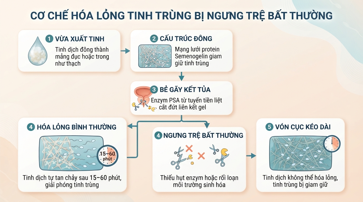 Tinh dịch vón cục như thạch là gì? Dấu hiệu và khi nào cần đi khám