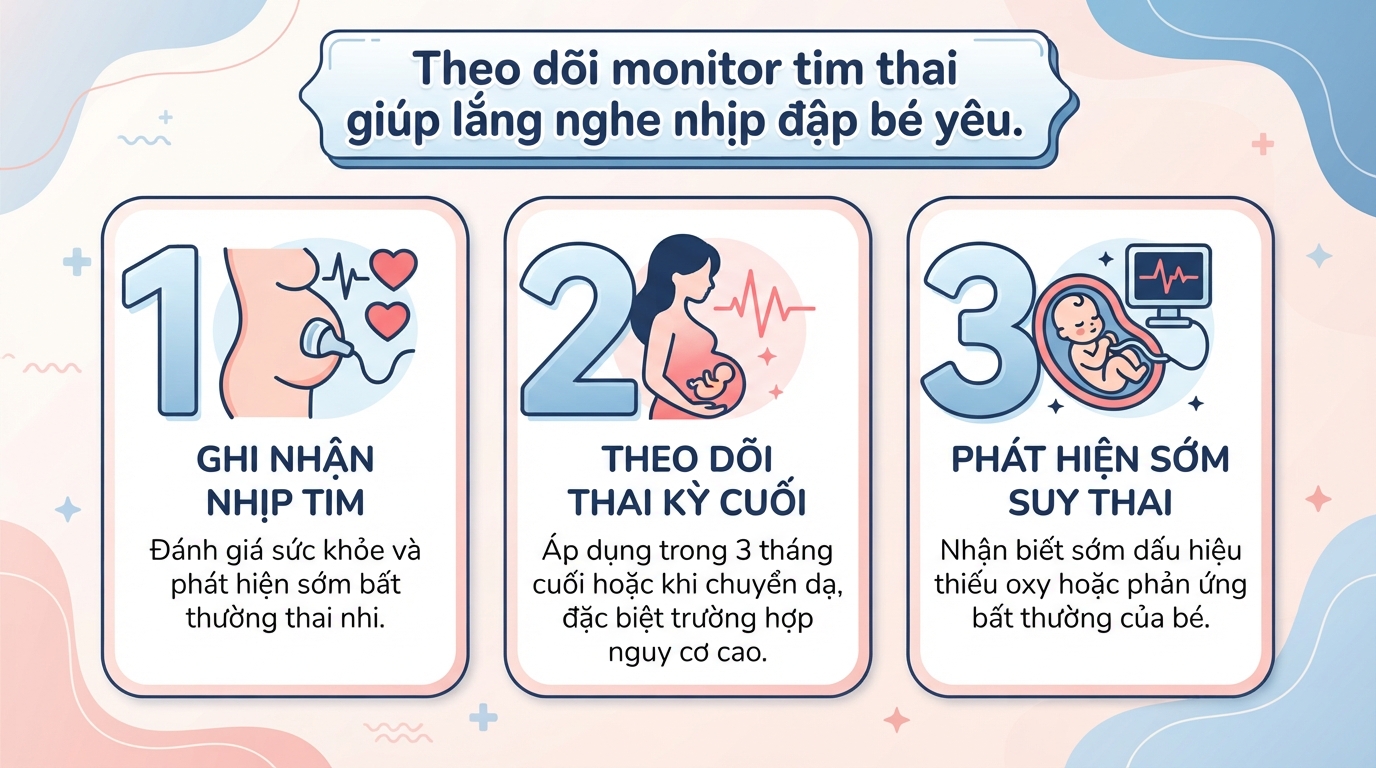 Đo monitor tim thai là gì? Ý nghĩa và khi nào mẹ bầu cần thực hiện