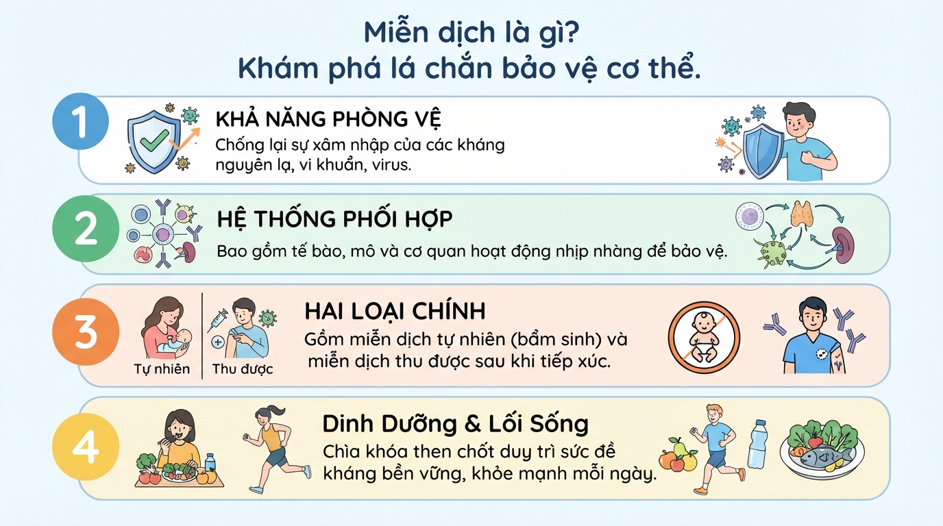 Miễn dịch là gì? Vai trò của hệ miễn dịch và cách tăng sức đề kháng