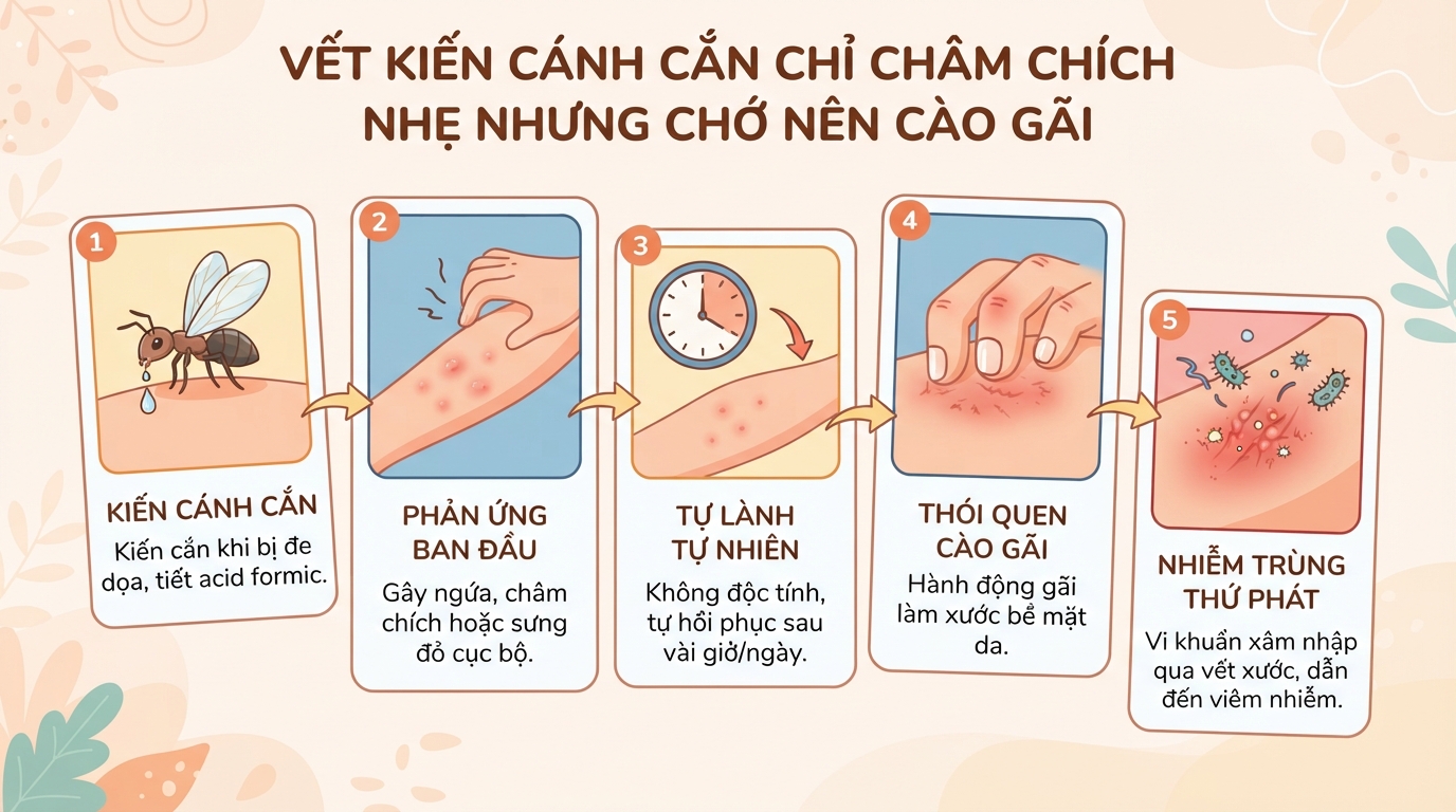 Kiến cánh bay vào nhà: Nguyên nhân, cách xử lý và sơ cứu dị ứng