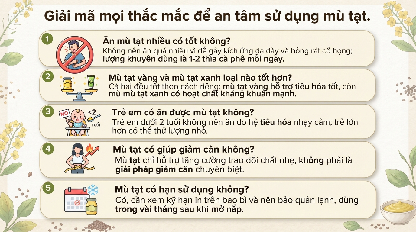 Mù tạt có tác dụng gì? Cách phân biệt mù tạt vàng và wasabi