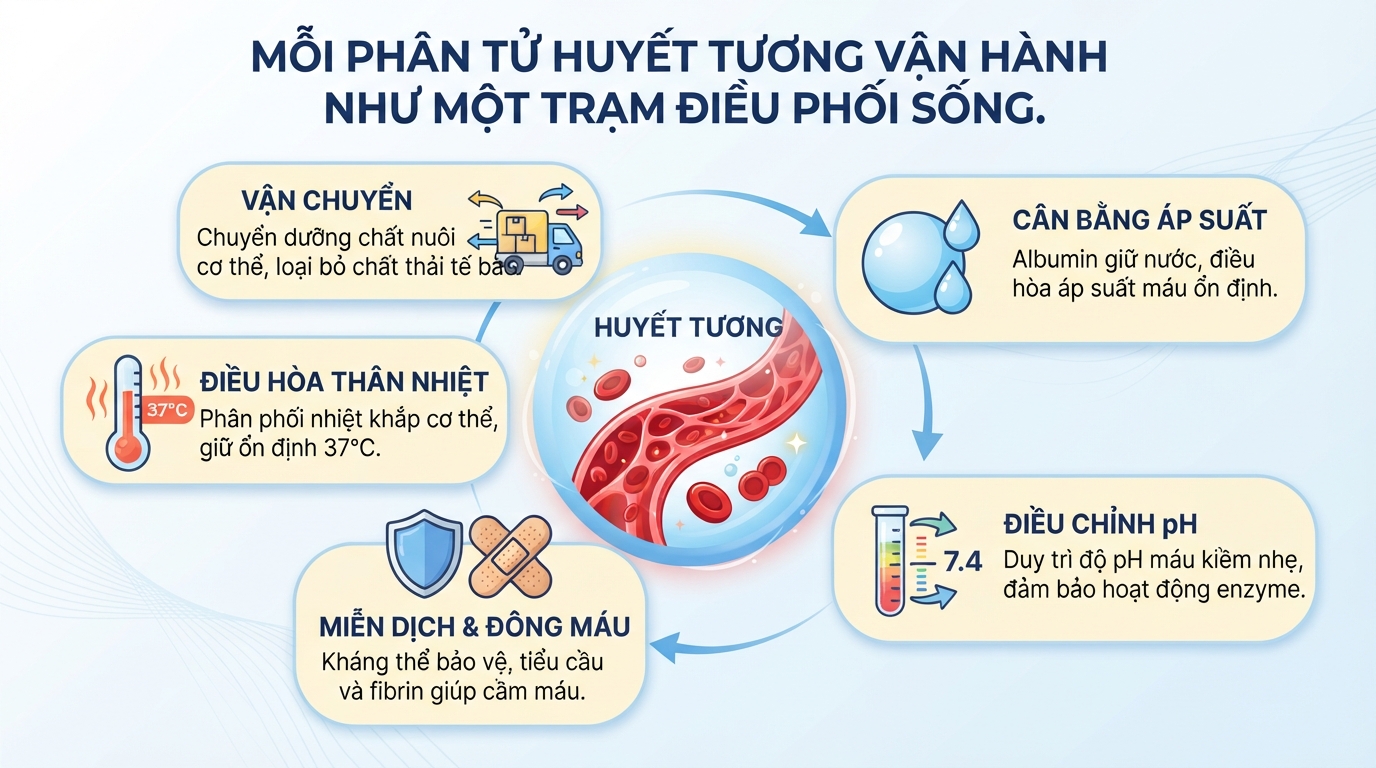 Huyết tương là gì? Thành phần, chức năng và vai trò đối với sức khỏe