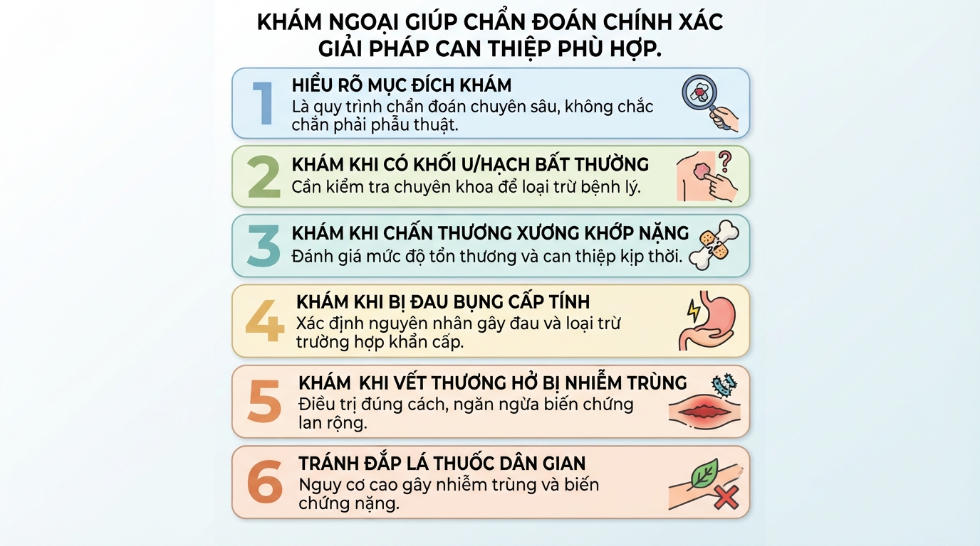 Ngoại khoa là gì? Vai trò, phân loại và khi nào cần thăm khám