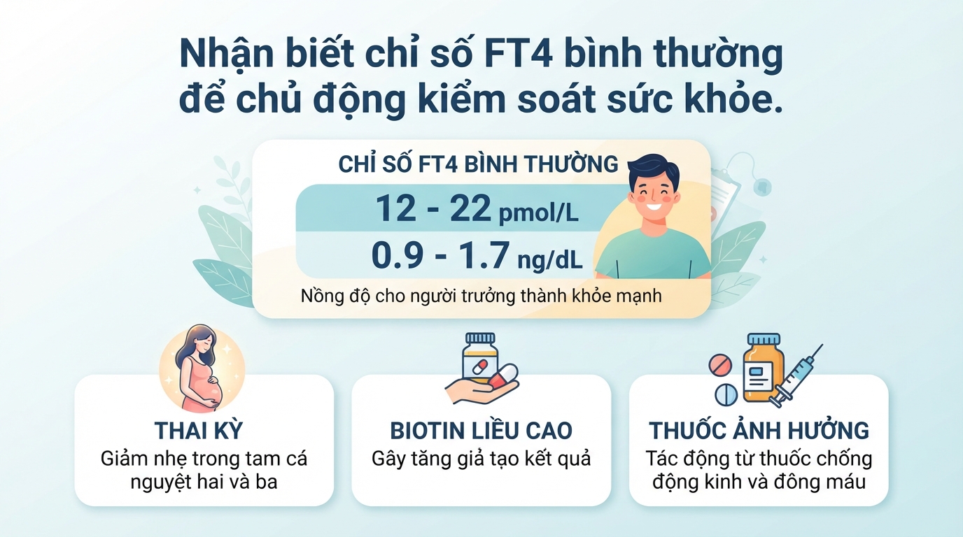 Xét nghiệm FT4 là gì? Ý nghĩa chỉ số FT4 trong máu
