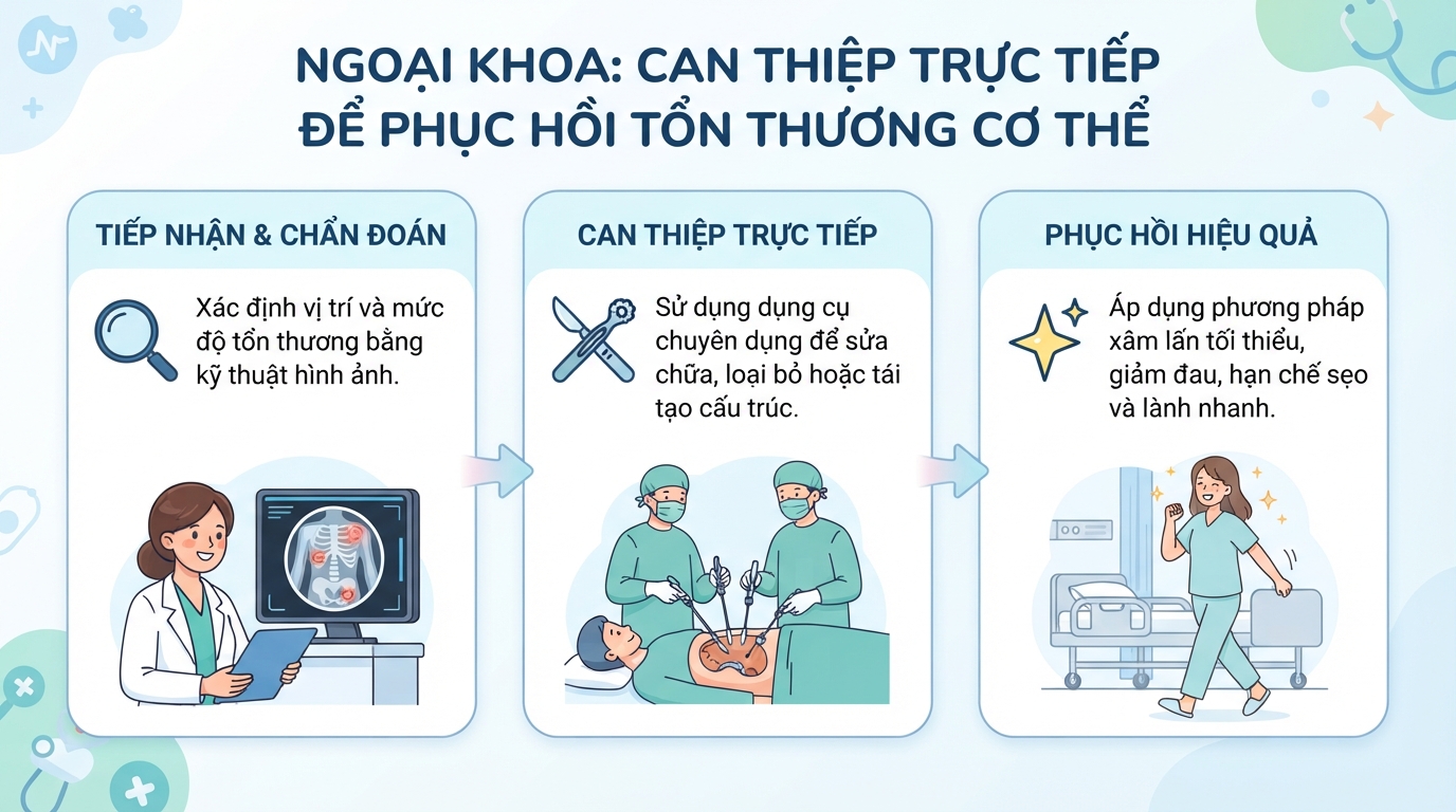 Ngoại khoa là gì? Vai trò, phân loại và khi nào cần thăm khám
