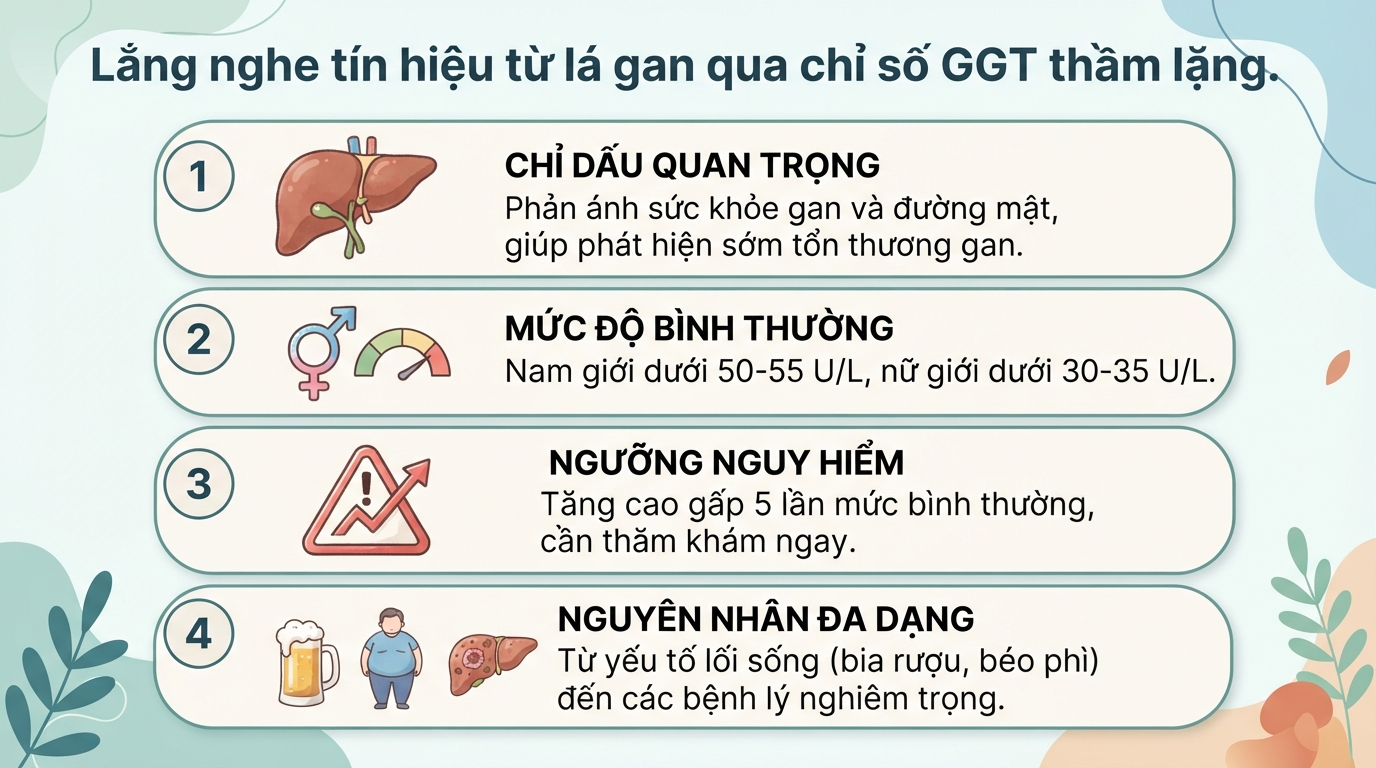 Chỉ số GGT bao nhiêu là nguy hiểm? Ý nghĩa và khi nào cần đi khám