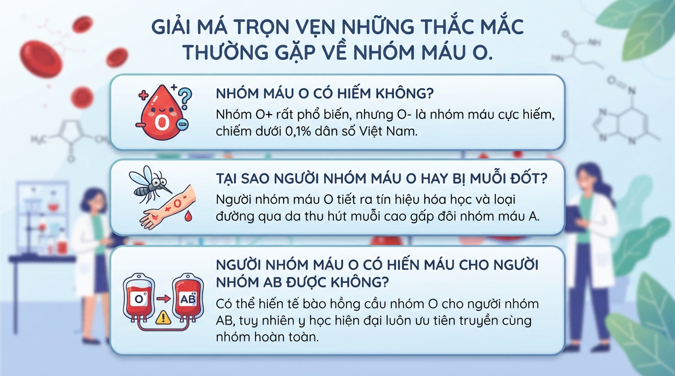 Nhóm máu O: Đặc điểm, di truyền và nguyên tắc truyền máu
