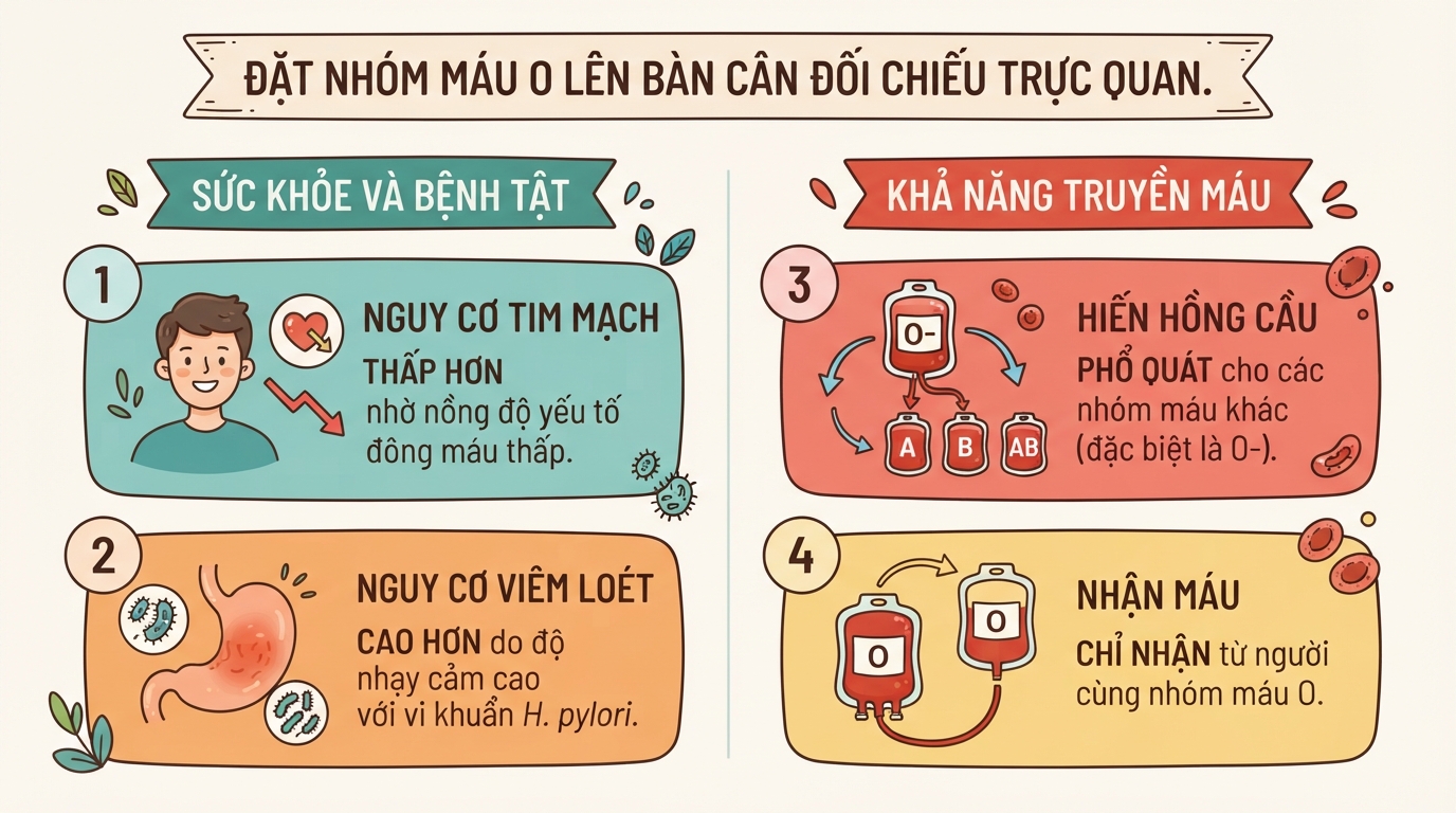 Nhóm máu O: Đặc điểm, di truyền và nguyên tắc truyền máu