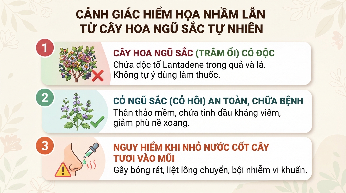 Cây hoa ngũ sắc có độc không? Công dụng và cách dùng hỗ trợ viêm xoang