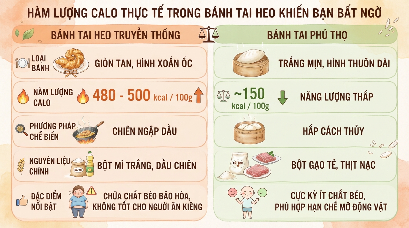 Bánh tai heo bao nhiêu calo? Cách làm bánh bằng nồi chiên không dầu